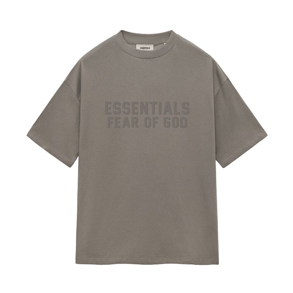 ESSENTIALS Flocked Small Letters Short T-shirt